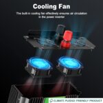 Inversor de Potencia 3000W Pico 6000W 12V DC a 110/120V AC con Pantalla LCD, Control Remoto, 2 Tomas AC y Puerto USB 2.4A - Imagen 7