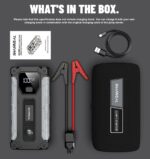 Arrancador de Batería Portátil Sharmeal 4000A – Jump Starter para Autos hasta 10.0L Gas y 8.0L - Imagen 7