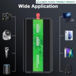 Inversor de Potencia 3000W Pico 6000W 12V DC a 110/120V AC con Pantalla LCD, Control Remoto, 2 Tomas AC y Puerto USB 2.4A - Imagen 2