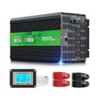 Inversor de Potencia 5600W Pico 11200W 12V DC a 110/120V AC – Pantalla LCD, Control Remoto, 4 Tomas AC, USB 3.1A + Tipo C