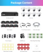 Sistema de Cámaras de Seguridad ZOSI 1080P H.265+ – DVR 8 Canales 5MP Lite con 8 Cámaras Domo Exterior - Imagen 4