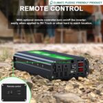 Inversor de Potencia 3000W Pico 6000W 12V DC a 110/120V AC con Pantalla LCD, Control Remoto, 2 Tomas AC y Puerto USB 2.4A - Imagen 6