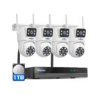 Sistema de Cámaras de Seguridad Hiseeu WiFi Pro 5G/2.4G – Cámaras Dual Lens PTZ 360°