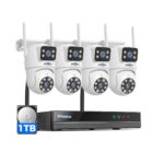 Sistema de Cámaras de Seguridad Hiseeu WiFi Pro 5G/2.4G – Cámaras Dual Lens PTZ 360°