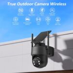 Cámara de Seguridad Galayou 2K WiFi Exterior Solar PTZ 360° con Visión Nocturna Color, PIR Humanoide - Imagen 3