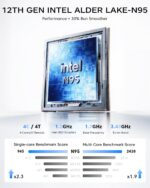 Mini PC KAMRUI GK3Plus – Intel Alder Lake N95 (hasta 3.4 GHz), 16GB RAM DDR4 + 512GB SSD, 4K - Imagen 2