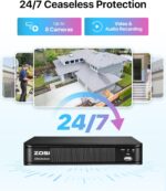 Sistema de Cámaras de Seguridad ZOSI 1080P H.265+ – DVR 8 Canales 5MP Lite con 8 Cámaras Domo Exterior - Imagen 2