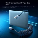 Cable USB-C Enrollado UGREEN 100W PD – Cargador Rápido 5A Tipo C a Tipo C - Imagen 2