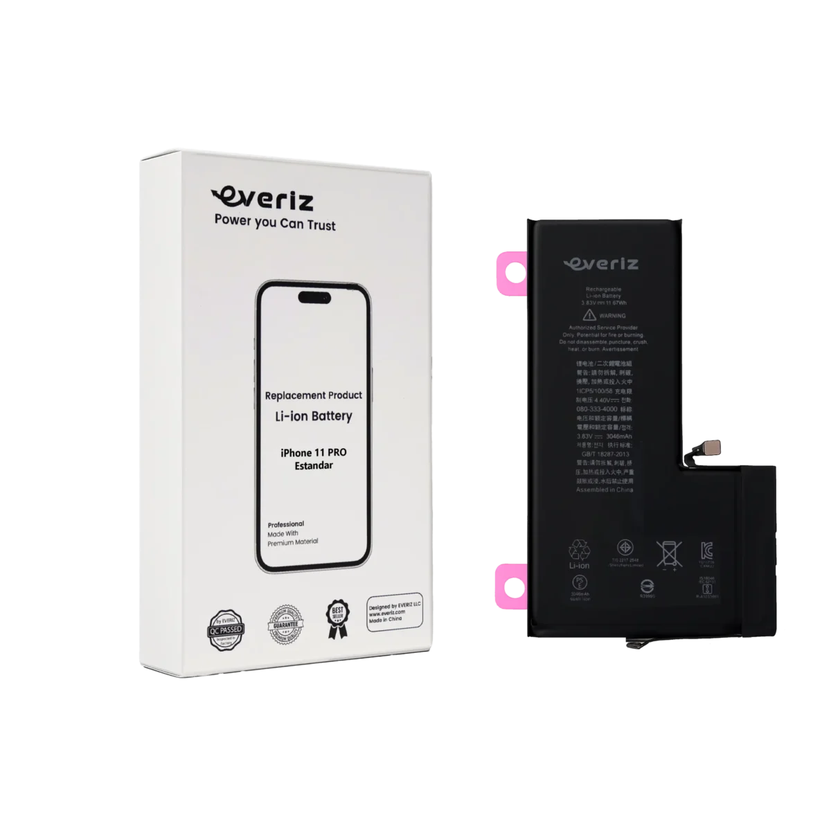 Batería iPhone 11 Pro – Estandar – EVERIZ