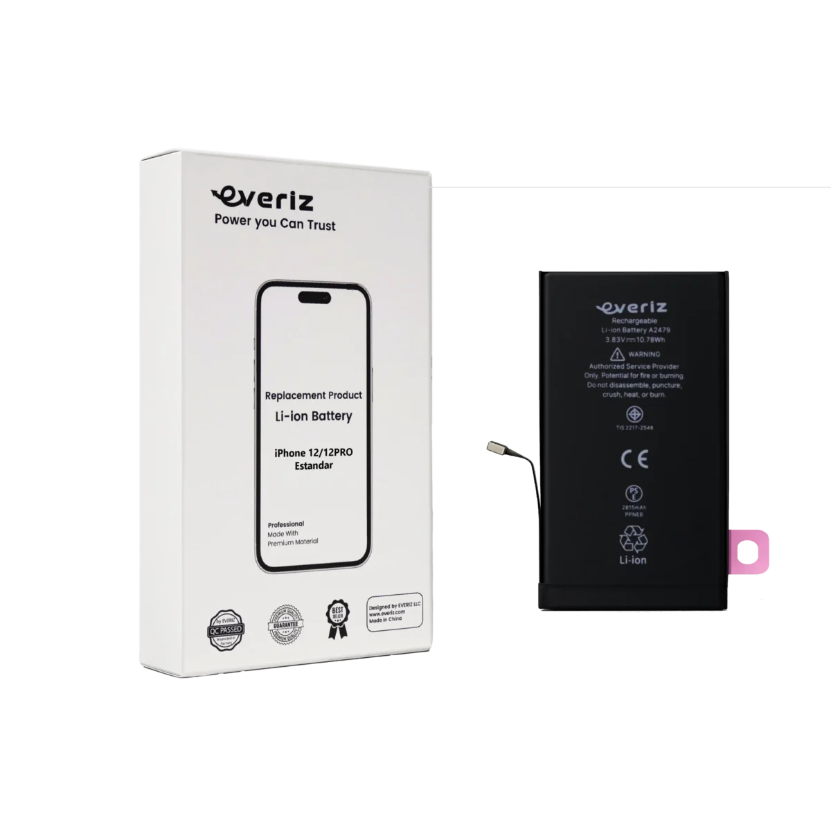 Batería iPhone 12 / 12 Pro – Estandar – EVERIZ