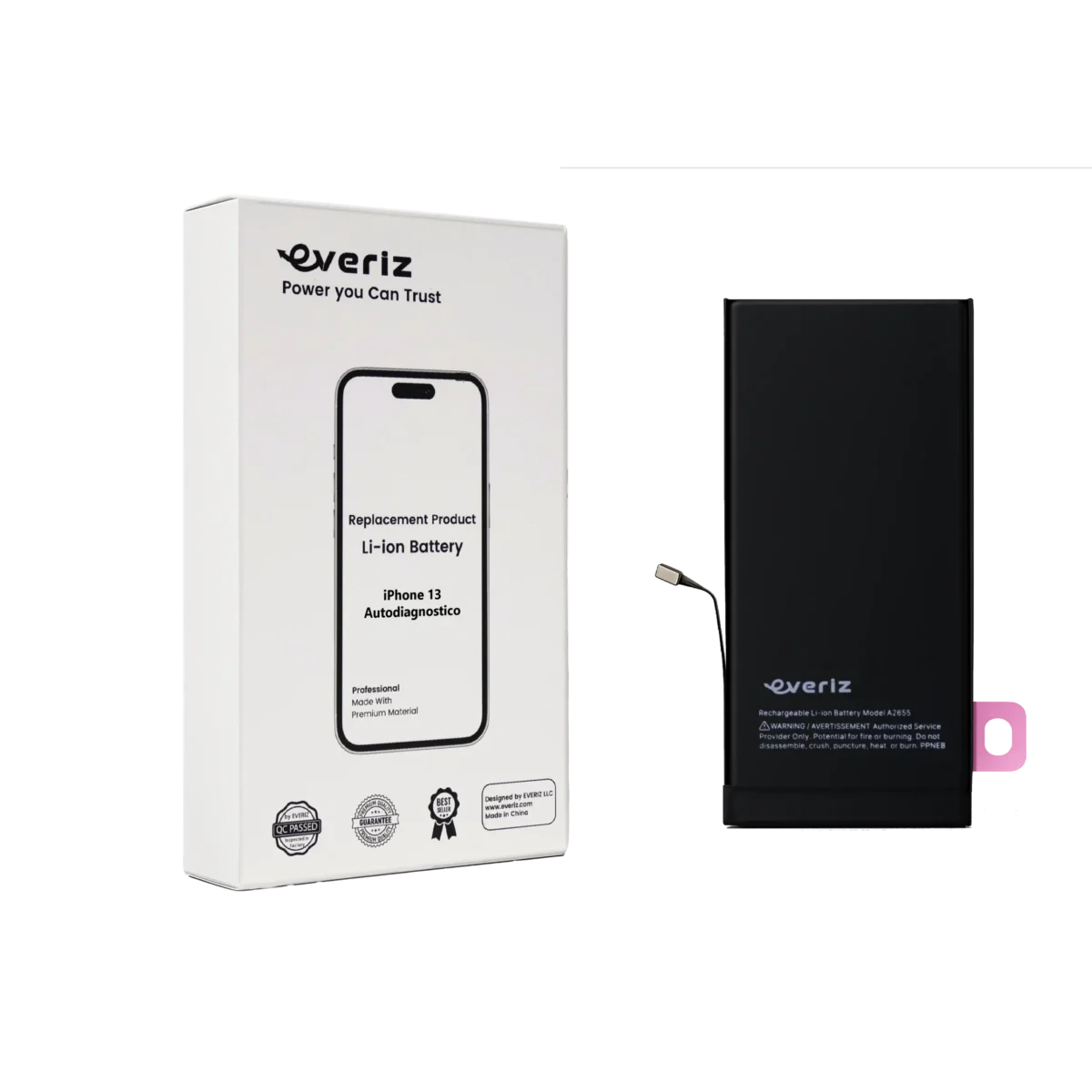 Batería iPhone 13 – Autodiagnosticada – EVERIZ