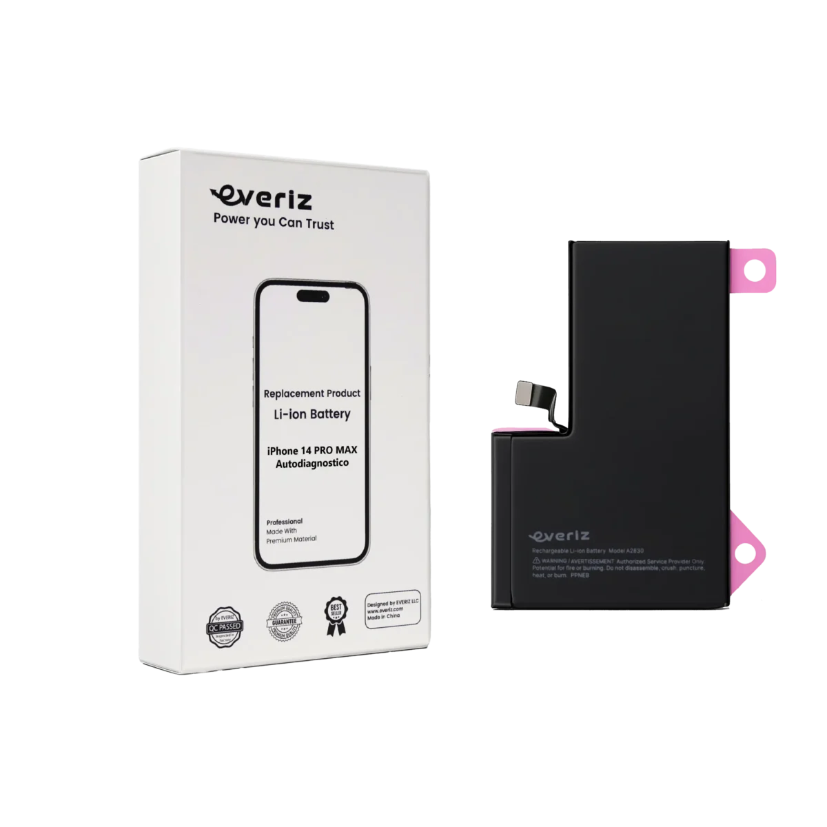 Batería iPhone 14 Pro Max – Autodiagnosticada – EVERIZ