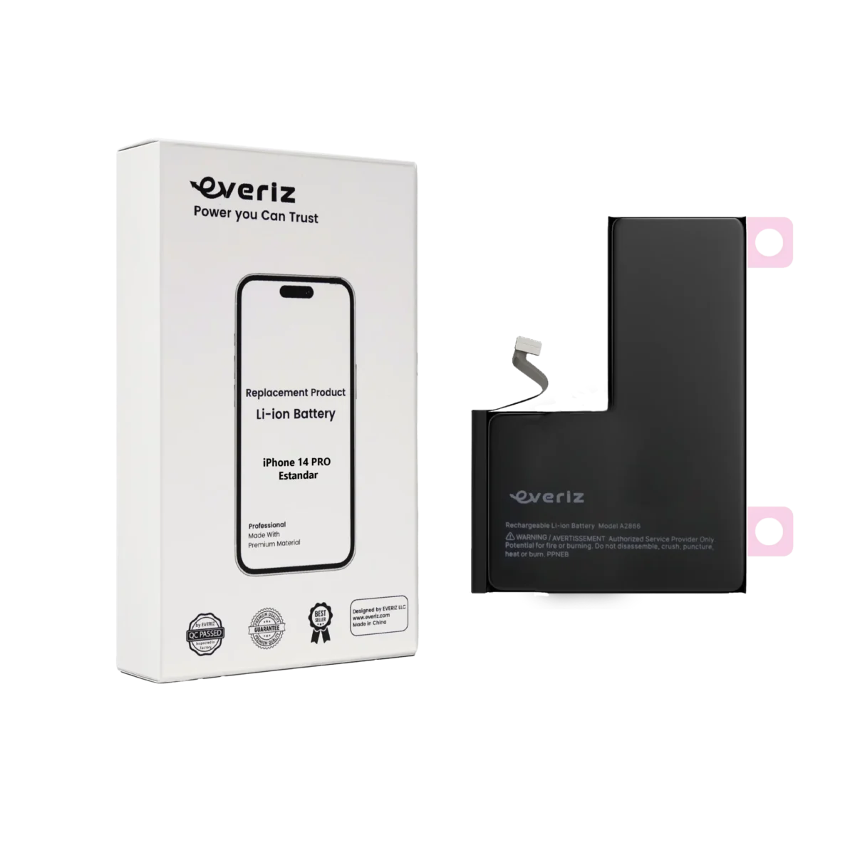 Batería iPhone 14 Pro – Estandar – EVERIZ