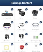 Sistema de Cámaras de Seguridad ZOSI 5MP Lite – DVR 8 Canales H.265+ con 8 Cámaras 1080p, Visión Nocturna, Detección Inteligente IA - Imagen 9