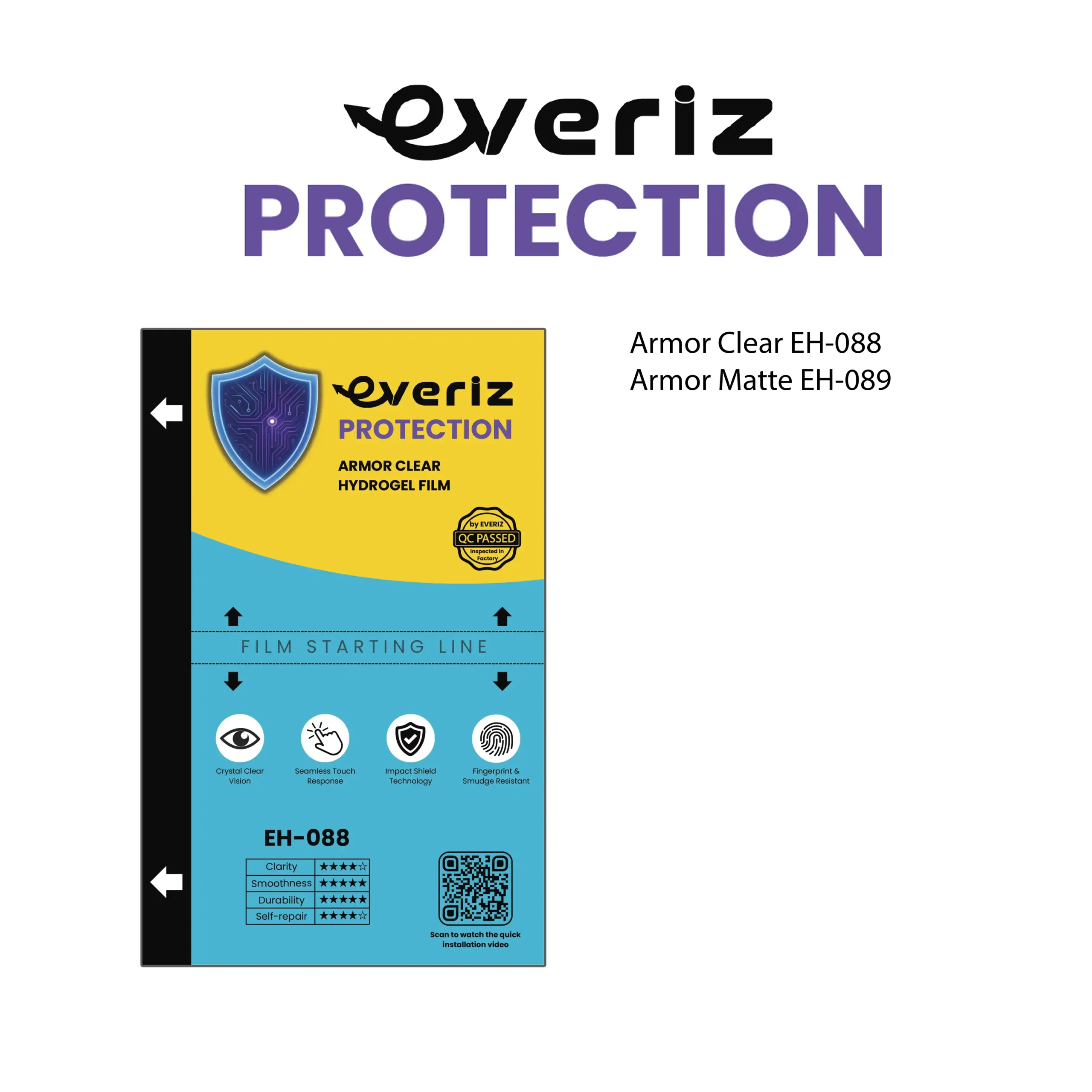 ARMOR Micas Hydrogel Armor – EVERIZ PROTECTION | Máxima Resistencia en Clear y Matte - Imagen 1