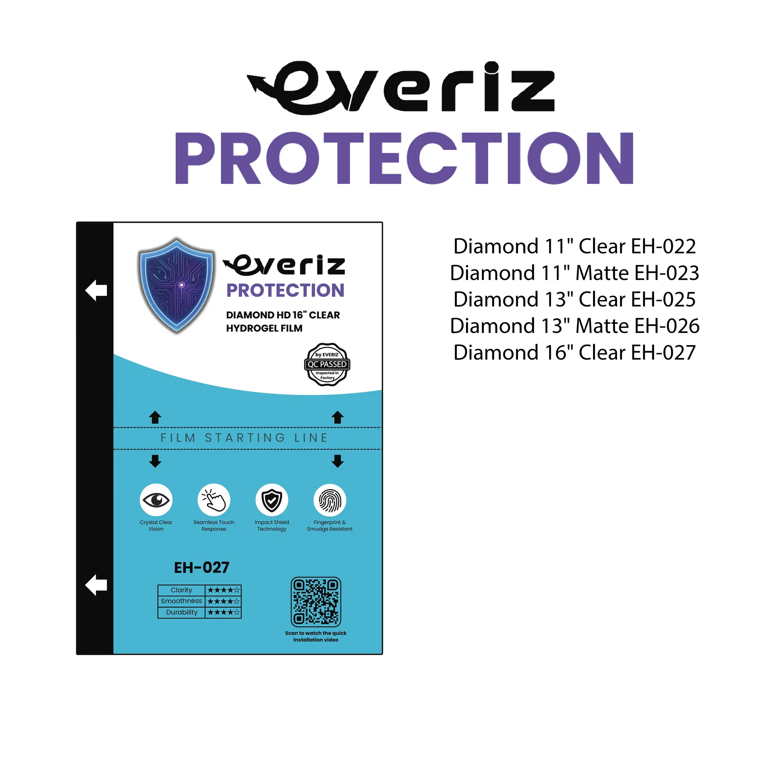 DIAMOND Micas Hydrogel Diamond – EVERIZ PROTECTION | Alta Definición para Tablets y Laptops (11" • 13" • 16") - Imagen 1