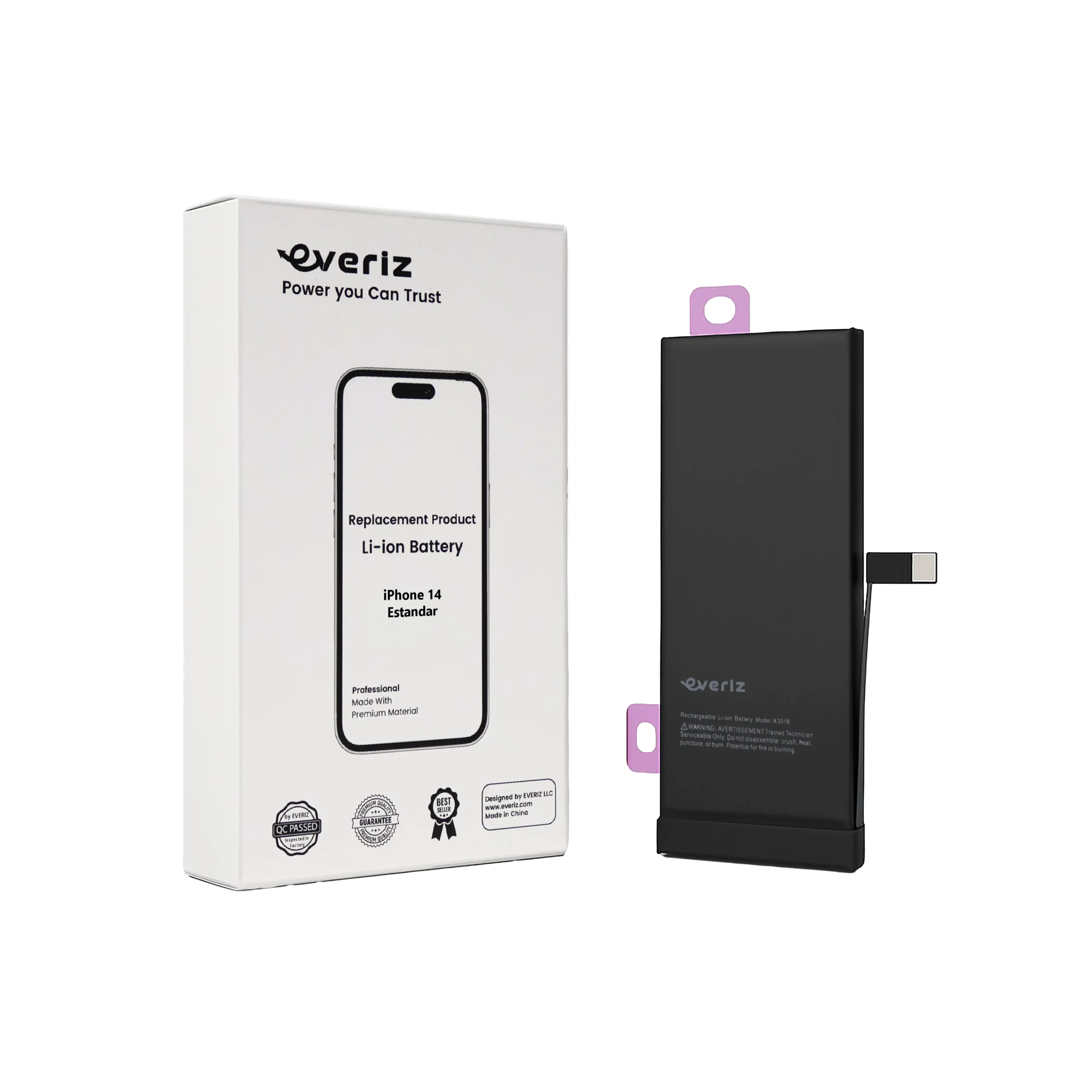 IP 14 S Batería iPhone 14 – Estandar – EVERIZ - Imagen 1