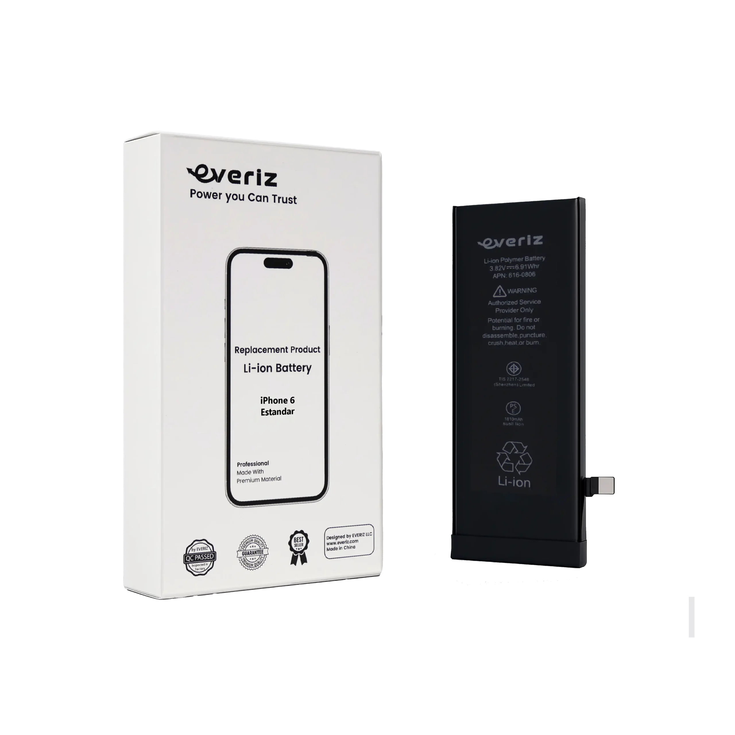 IP 6 S Batería iPhone 6 – Estandar – EVERIZ - Imagen 1