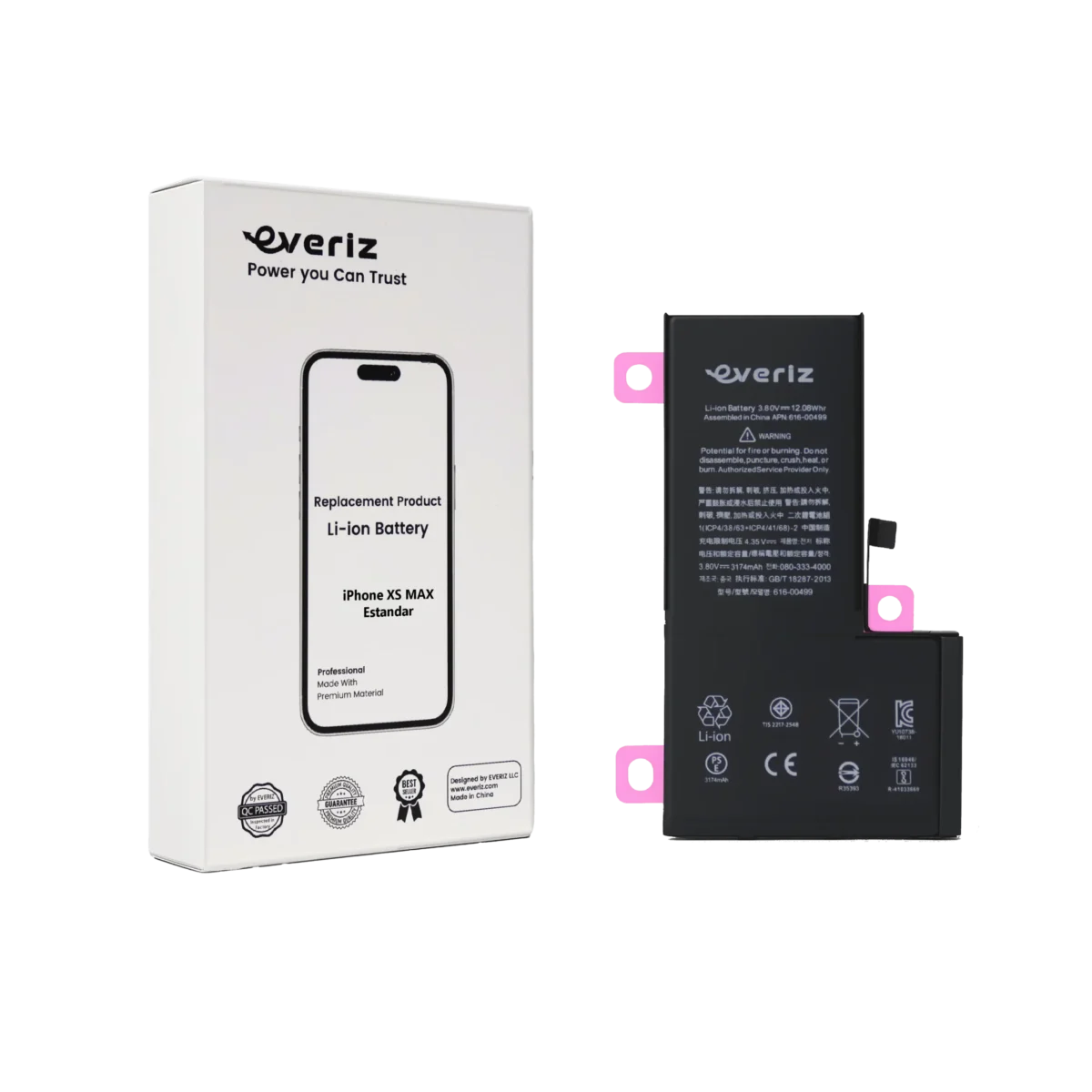 Batería iPhone XS Max – Estandar – EVERIZ