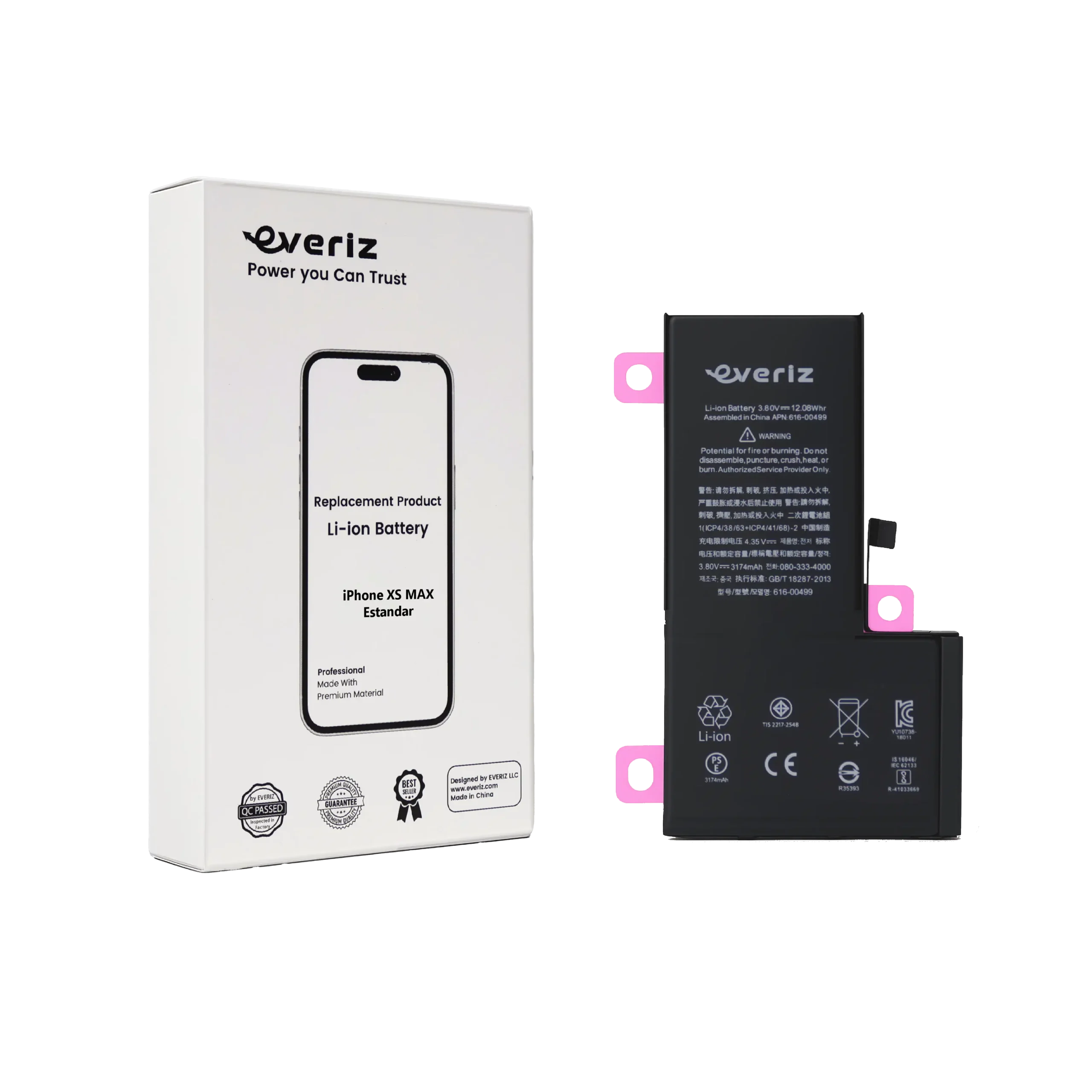 SX MAX S Batería iPhone XS Max – Estandar – EVERIZ - Imagen 1