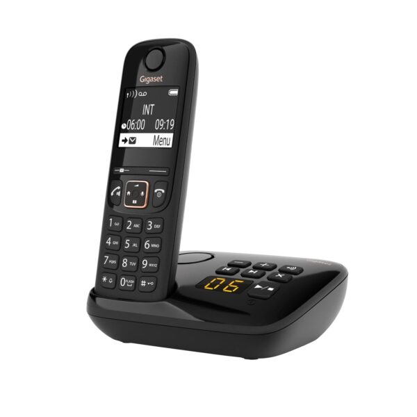 Gigaset A694A – Teléfono inalámbrico con contestador, pantalla de alto contraste