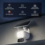 Tapo C615F – Cámara de seguridad 2K con reflector, solar, panorámica/inclinación 360° - Imagen 2
