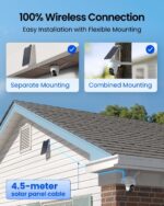 REOLINK Argus PT Ultra – Cámara solar 4K 8MP inalámbrica, visión nocturna color - Imagen 3