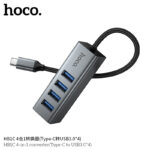 Hoco – Adaptador HB1C 4 en 1 Tipo-C a USB 3.0 con Velocidad 5Gbps