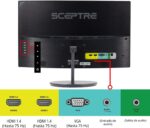 Monitor Curvo Sceptre 24” Full HD 75Hz – HDMI y VGA, Altavoces Integrados, Diseño VESA (C248W-1920RN) - Imagen 2