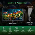 Monitor SANSUI 24” Full HD 100Hz – HDMI y VGA, Cuidado Visual, Diseño Sin Marco Compatible VESA - Imagen 4