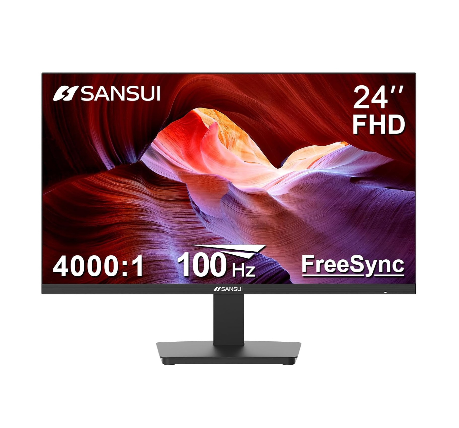 71mbLz-UwL._AC_SL1500_.jpg Monitor SANSUI 24” FHD 100Hz HDR10 – HDMI y VGA, FreeSync, Diseño Ultra Delgado Compatible VESA (ES-24F2) - Imagen 1