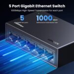 Switch Ethernet UGREEN 5 Puertos Gigabit RJ45 Plug & Play Compacto - Imagen 3