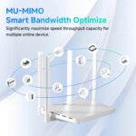 Router WiFi DBIT AC1200 Doble Banda Mesh Gigabit con 4 Antenas y WPA3 T18-21K - Imagen 2