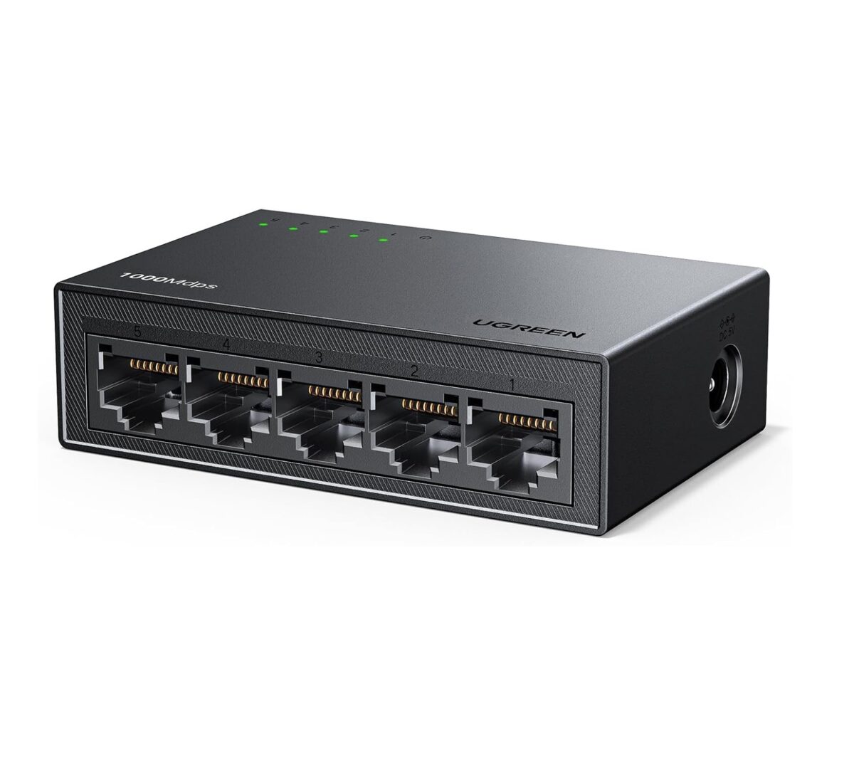Switch Ethernet UGREEN 5 Puertos Gigabit RJ45 Plug & Play Compacto