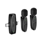 Hoco L15 - Dual-mic clip-on inalambrico digital microfono(iP/Type-C) 6942007638623 black