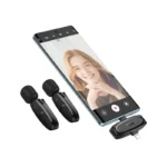Hoco L15 - Dual-mic clip-on inalambrico digital microfono(iP/Type-C) 6942007638623 black - Imagen 3
