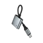Hoco UPA34 - Digital audio converter Type-C to Type-C+3.5 6942007673556 metal gray - Imagen 3