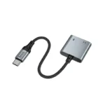 Hoco UPA34 - Digital audio converter Type-C to Type-C+3.5 6942007673556 metal gray - Imagen 4