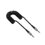 Hoco UPA33 - Cable de audio AUX negro de 1,5 m con conectores de 3,5 mm - Imagen 6