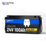 WattCycle Batería LiFePO4 24V 100Ah, 2560Wh, BMS 100A, Protección de Baja Temperatura y Conexión Escalable