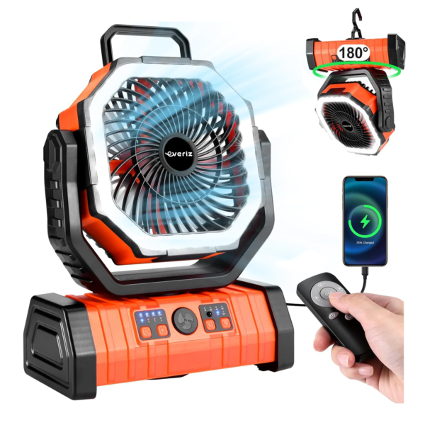 Ventilador portátil F6 con luz LED 20000mAh